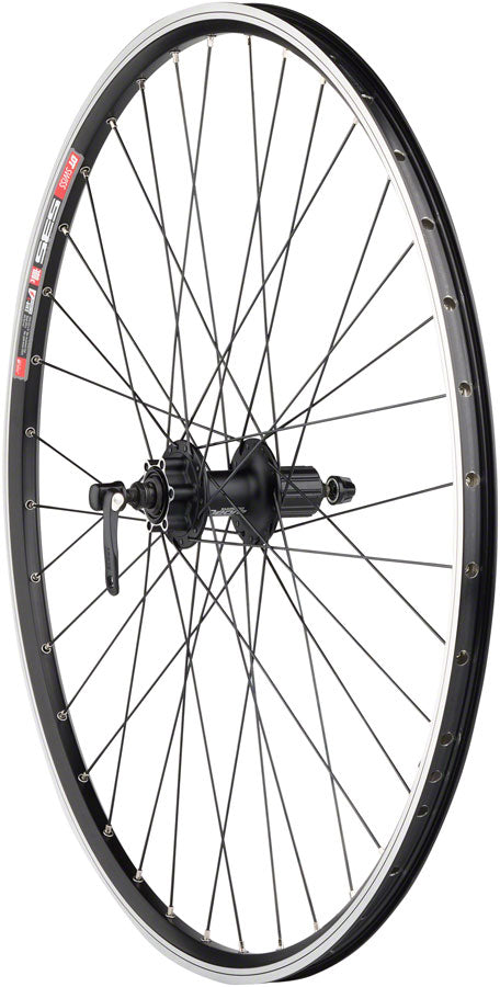 Quality Wheels TK535/Deore Rear Wheel - 700, QR x 135mm, 6-Bolt Disc, Rim Brake, HG 10, Black, Clincher, 36H