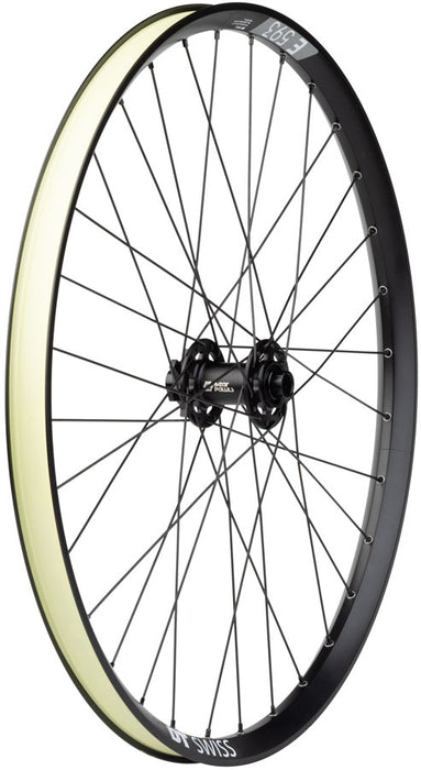 Quality Wheels Bear Pawls / DT Swiss E593 Front Wheel - 26", 15 x 100mm, 6-Bolt, Black, 32H