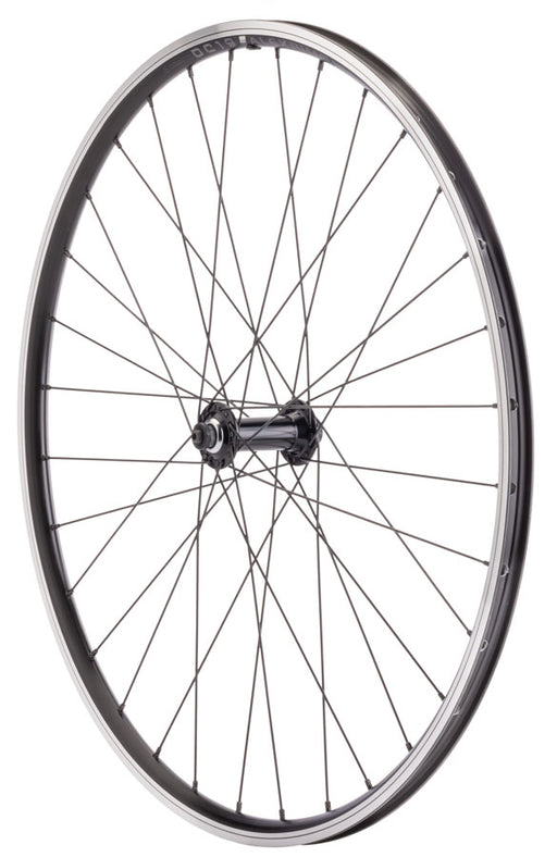 Quality Wheels Value Double Wall Series Front Wheel - 26", QR x 100mm, Rim Brake, Black, Clincher, 32H