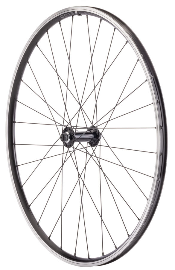 Quality Wheels Value Double Wall Series Front Wheel - 26", QR x 100mm, Rim Brake, Black, Clincher, 32H