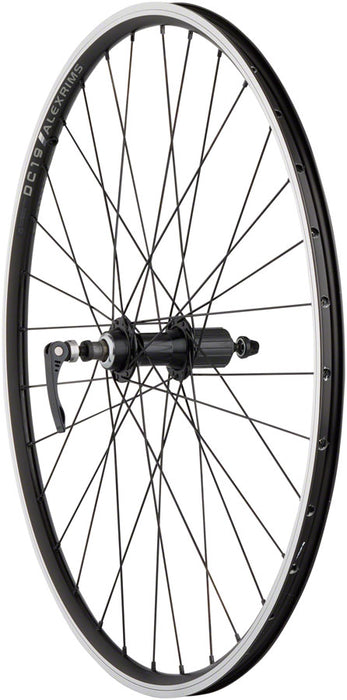 Quality Wheels Value Double Wall Series Rear Wheel - 26", QR x 135mm, Rim Brake, HG 10, Black, Clincher, 32H