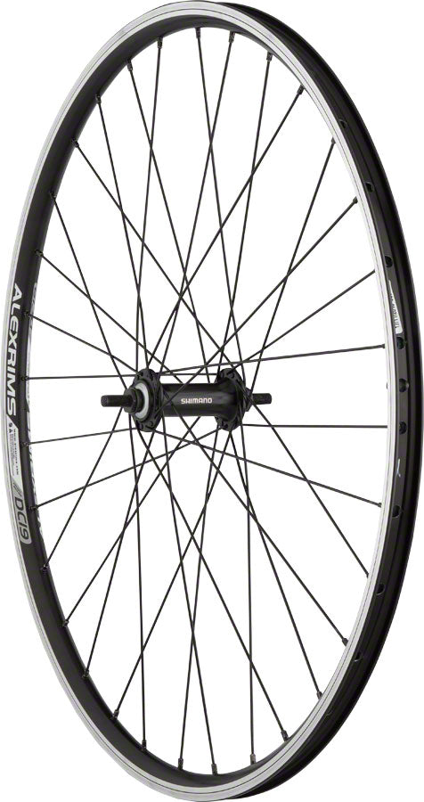 Quality Wheels Value Double Wall Series Front Wheel - 26", 9x1 Threaded x 100mm, Rim Brake, Black, Clincher, 32H