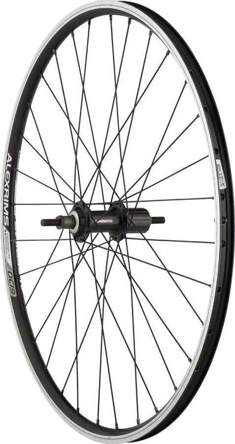 Quality Wheels Value Double Wall Series Rear Wheel - 26", 10 x 1 x 135mm, Rim Brake, HG 10, Black, Clincher, 32H