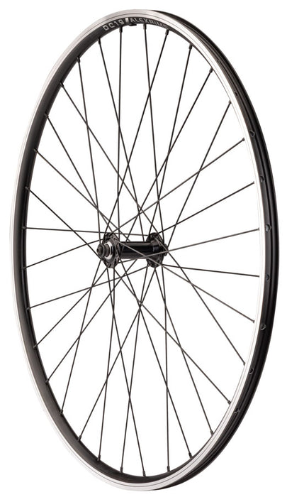 Quality Wheels Value Double Wall Series Front Wheel - 700, QR x 100mm, Rim Brake, Black, Clincher, 32H