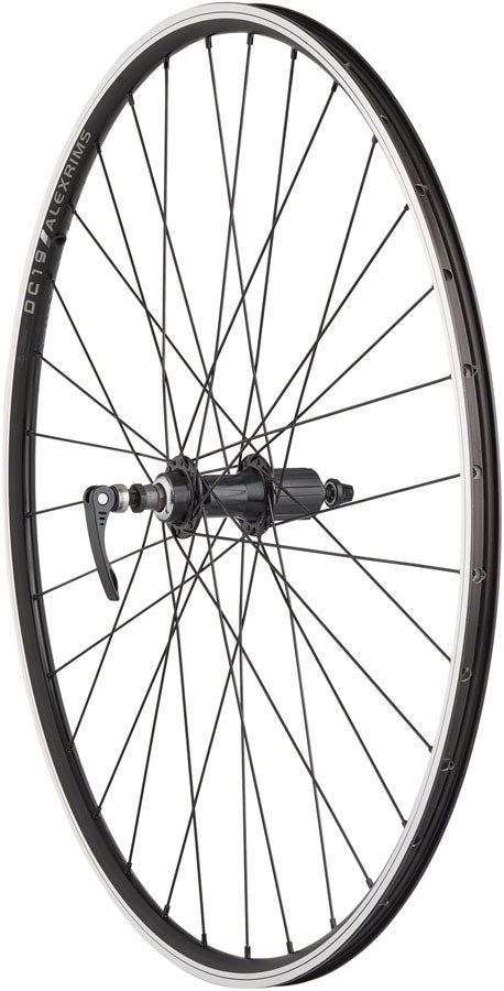 Quality Wheels Value Double Wall Series Rear Wheel - 700, QR x 135mm, Rim Brake, HG 10, Black, Clincher, 32H