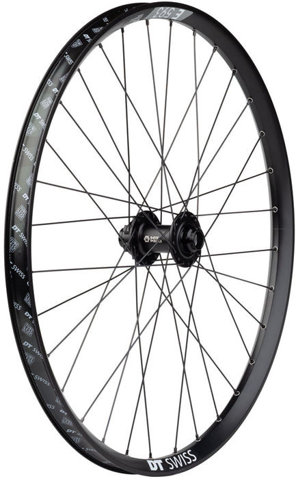 Quality Wheels Bear Pawls / DT Swiss E593 Front Wheel - 26", 20 x 110mm, 6-Bolt, Black, 32H