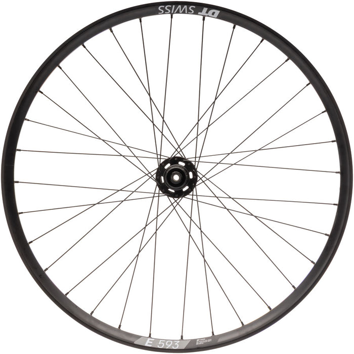 Quality Wheels Bear Pawls / DT Swiss E593 Rear Wheel - 26", 10 x 135mm Bolt-On, 6-Bolt, 13T Single-Speed, Black, 32H