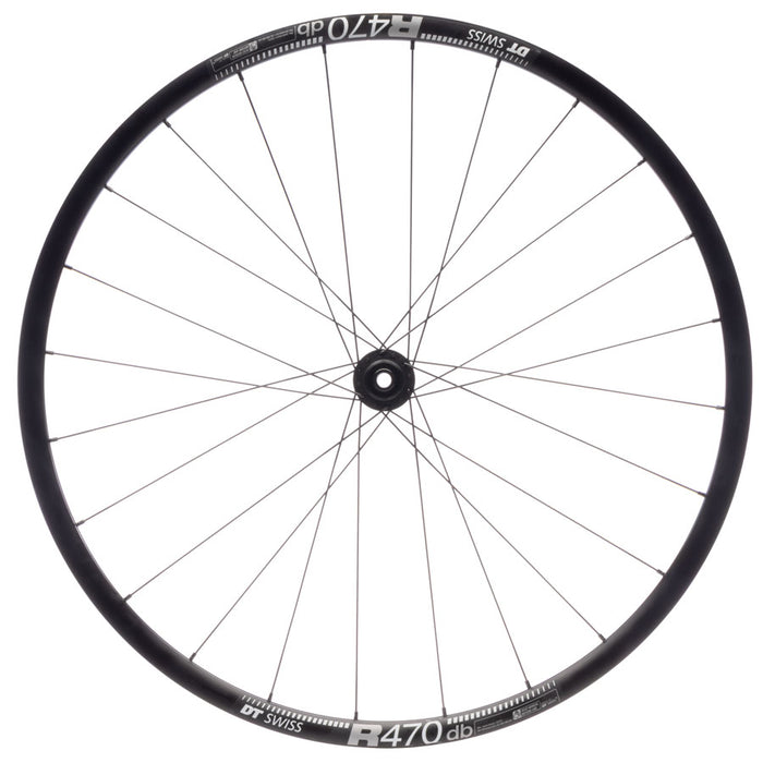 Quality Wheels DT 350/DT R470db Front Wheel - 700, 12 x 100mm, Center-Lock, Black, 24H