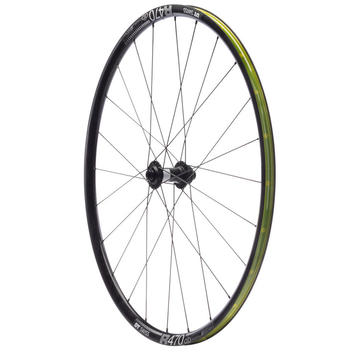 Quality Wheels DT 350/DT R470db Front Wheel - 700, 12 x 100mm, Center-Lock, Black, 24H