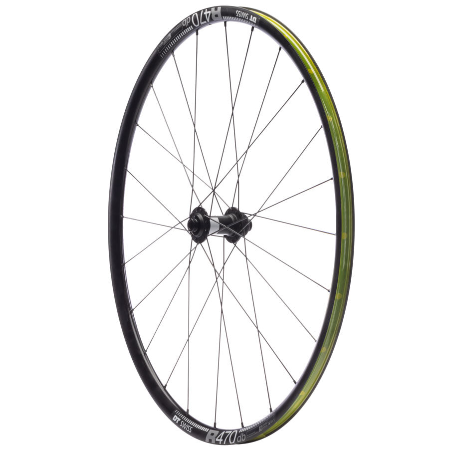 Quality Wheels DT 350/DT R470db Front Wheel - 700, 12 x 100mm, Center-Lock, Black, 24H