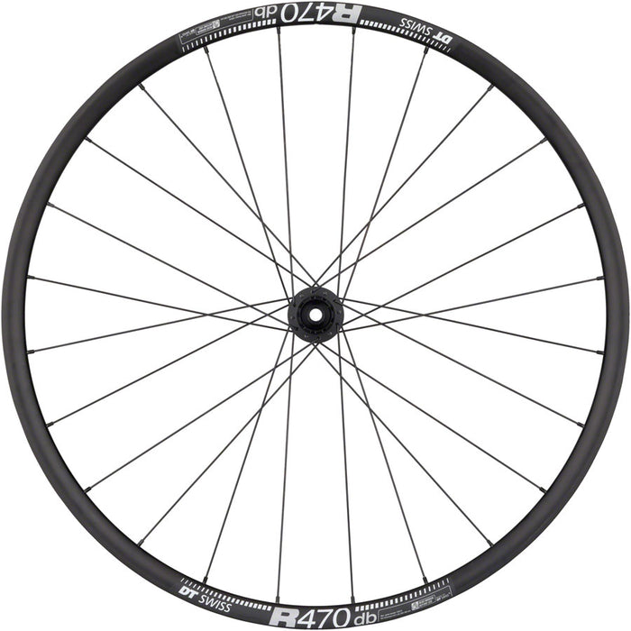 Quality Wheels DT 350/DT R470db Rear Wheel - 700, 12 x 142mm, Center-Lock, HG 11 MTN Road, Black, 24H