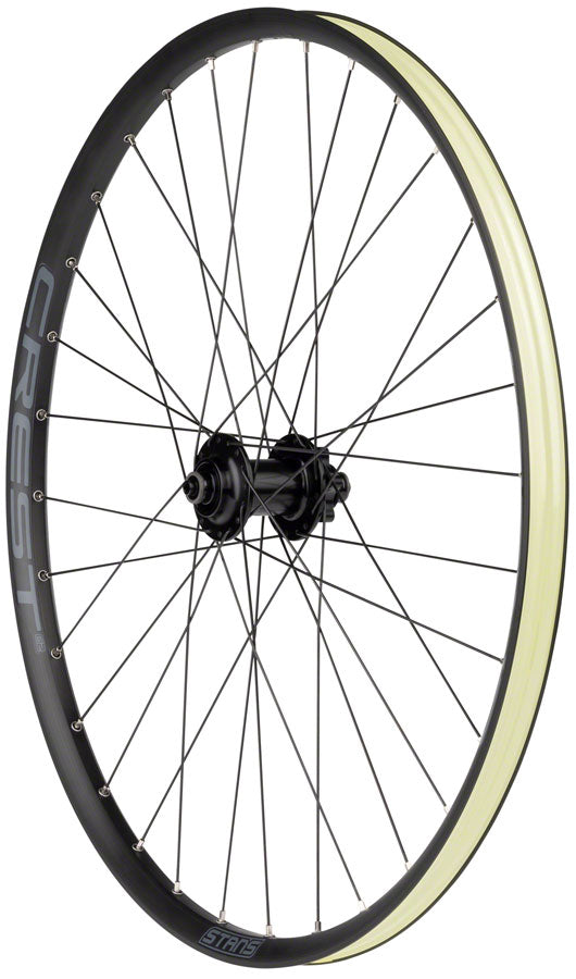 Stan's Crest S2 Front Wheel - 26", QR x 100mm, 6-Bolt, Black, 32H