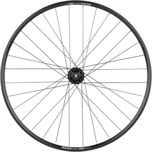 Quality Wheels Value Double Wall Series Disc Front Wheel - 27.5", QR x 100mm, 6-Bolt/Rim, Black, 32H