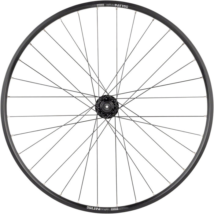 Quality Wheels Value Double Wall Series Disc Front Wheel - 27.5", QR x 100mm, 6-Bolt/Rim, Black, 32H