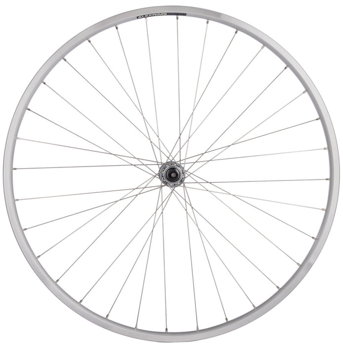 Quality Wheels Value Double Wall Series Front Wheel - 700, QR x 100mm, Rim Brake, Silver, Clincher, 32H