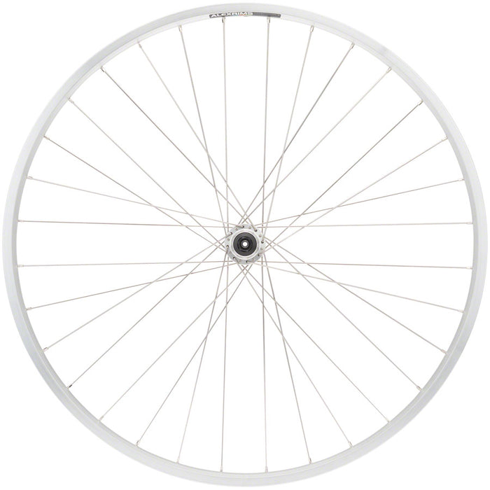 Quality Wheels Value Double Wall Series Rear Wheel - 700, QR x 130mm, Rim Brake, HG 10, Silver, Clincher, 32H