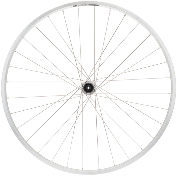 Quality Wheels Value Double Wall Series Rear Wheel - 700, QR x 130mm, Rim Brake, HG 10, Silver, Clincher, 32H