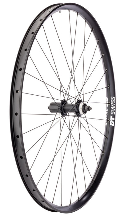 Quality Wheels Deore FH-QC300/DT E593 Rear Wheel - 29", QR x 135mm, Center-Lock, HG 11, Black, 32H