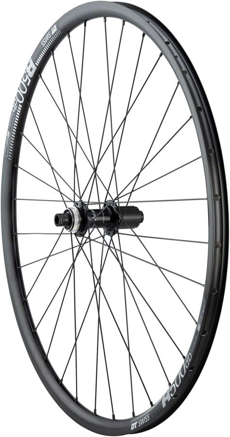 Quality Wheels 105/DT R500 Disc Rear Wheel - 700, 12 x 142mm, Center-Lock, HG 11 MTN, Black, 32H