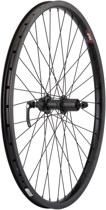 Quality Wheels Value HD Series Rear Wheel - 26", QR x 135mm, Center-Lock Disc / Rim Brake, HG 10, Black, 36H