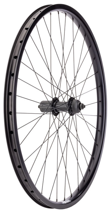 Quality Wheels Value HD Series Disc Rear Wheel - 26", QR x 135mm, Center-Lock, HG 10, Black, 32H