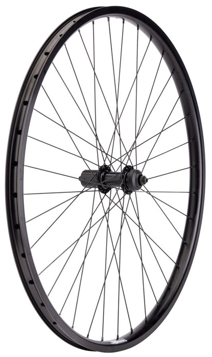 Quality Wheels Value HD Series Disc Rear Wheel - 700, QR x 135mm, Center-Lock, HG 10, Black, 36H