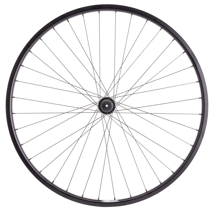 Quality Wheels Value HD Series Disc Rear Wheel - 700, QR x 135mm, Center-Lock, HG 10, Black, 36H