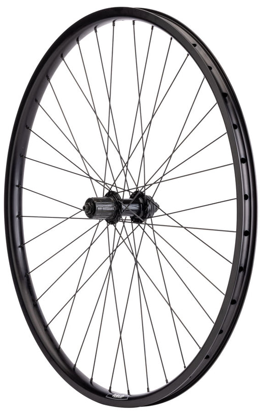 Quality Wheels Value HD Series Disc Rear Wheel - 700, QR x 135mm, Center-Lock, HG 10, Black, 36H