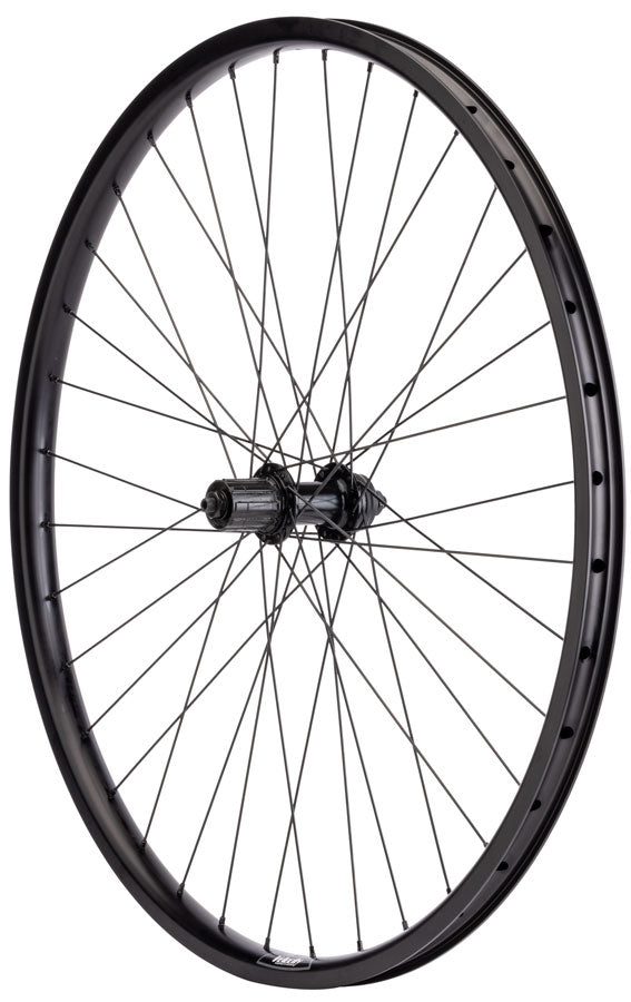 Quality Wheels Value HD Series Disc Rear Wheel - 700, QR x 135mm, Center-Lock, HG 10, Black, 36H
