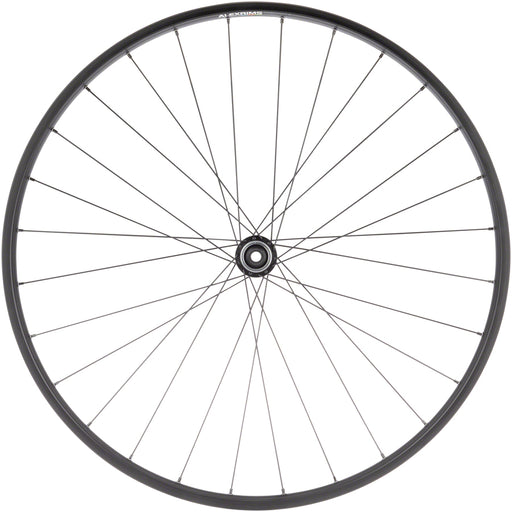 Quality Wheels Value Double Wall Series Disc Front Wheel - 700, 12 x 100mm, Center-Lock, Black, 28H