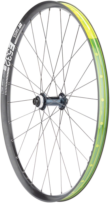 Quality Wheels Shimano SLX/DT E532 Front Wheel - 27.5", 15 x 110mm, Center-Lock, Black, 28H