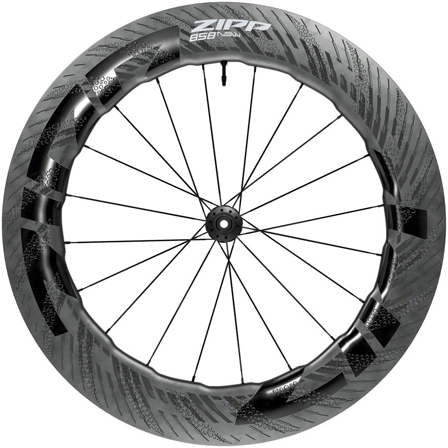 Zipp 858 NSW Front Wheel - 700, 12 x 100mm, Center-Lock, Tubeless, Carbon, D1