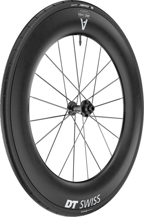 DT Swiss ARC 1400 DiCut 85 Front Wheel - 700, 12 x 100mm, Center-Lock, Black, WTS w/Aero 111 Tire