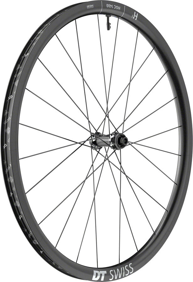 DT Swiss HGC 1400 Spline 30 Front Wheel - 700c, 12 x 110mm, Center-Lock, Black