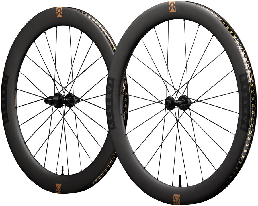 Reserve Wheels Reserve 57/64 Turbulent Aero Wheelset - 700, 12 x 100/12 x 142, Center-Lock, XDR, Carbon, DT240
