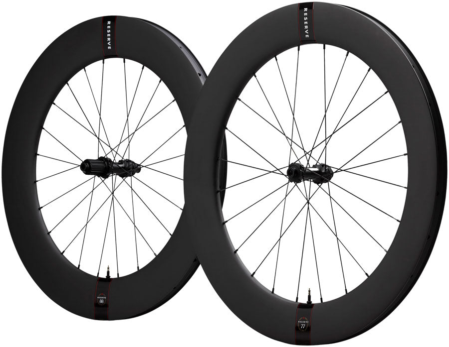 Reserve Wheels Reserve 77/88 Turbulent Aero Wheelset - 700, 12 x 100/12 x 142, Center-Lock, HG11, Carbon, DT240