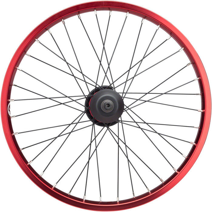 Salt Everest Rear Wheel - 20", 14 x 110mm, Rim Brake, Freecoaster, Red, Clincher