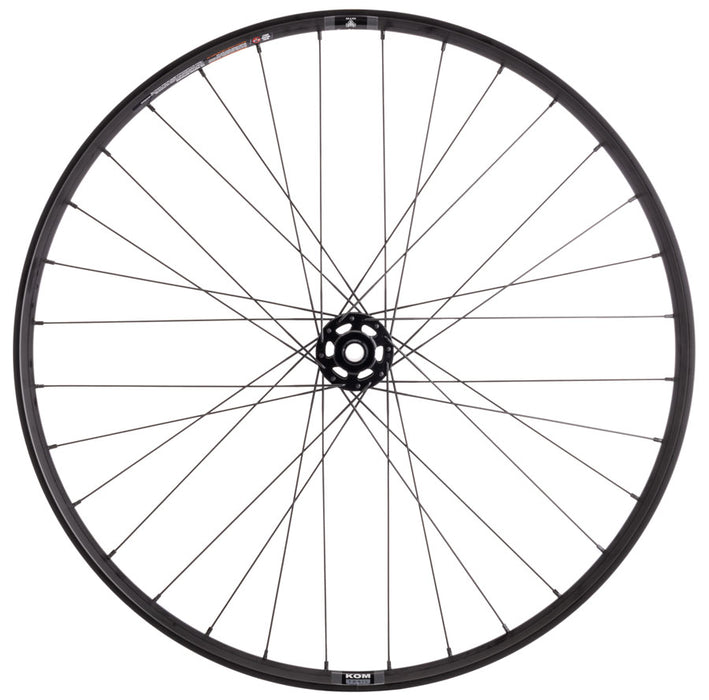 Quality Wheels DT 370 / WTB KOM Trail i30 Front Wheel - 27.5", 15 x 110mm, 6-Bolt, Black, 32H