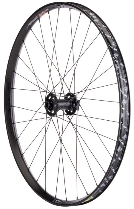 Quality Wheels DT 370 / WTB KOM Trail i30 Front Wheel - 27.5", 15 x 110mm, 6-Bolt, Black, 32H