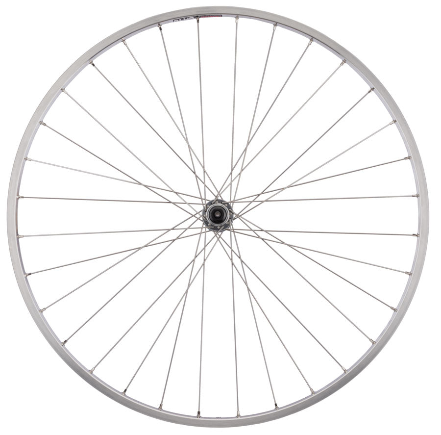 Quality Wheels CR-18 Front Wheel - 27", QR x 100mm, Rim Brake, Polished/Silver, Clincher, 32H