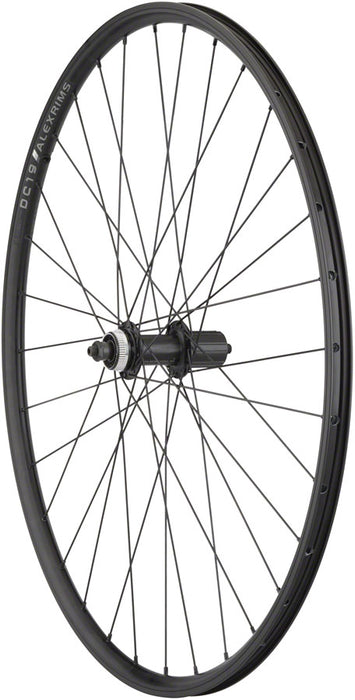 Quality Wheels Value Double Wall Series Rim+Disc Rear Wheel - 700, QR  x 135mm, Center-Lock, HG10, Black, Clincher, 32H