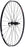 Quality Wheels 105/Velocity A23 Rear Wheel - 700, QR x 130mm, Rim Brake, HG 11 Road, Black, Tubeless-Ready Clincher, 32H