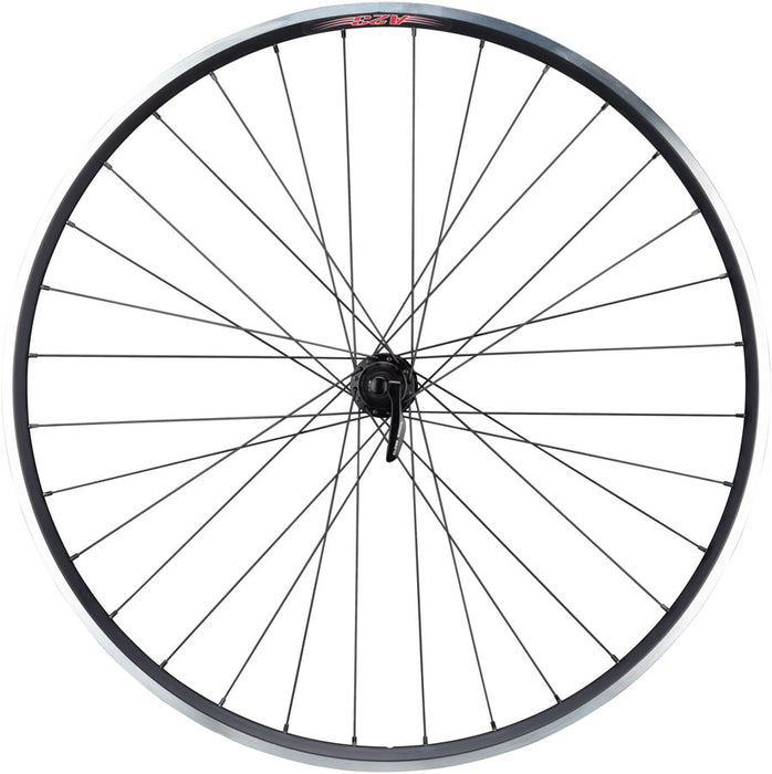 Quality Wheels 105/Velocity A23 Rear Wheel - 700, QR x 130mm, Rim Brake, HG 11 Road, Black, Tubeless-Ready Clincher, 32H