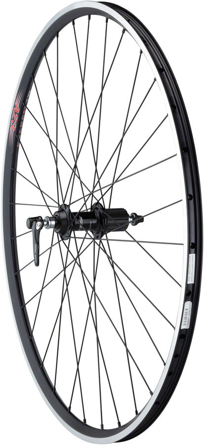 Quality Wheels 105/Velocity A23 Rear Wheel - 700, QR x 130mm, Rim Brake, HG 11 Road, Black, Tubeless-Ready Clincher, 32H