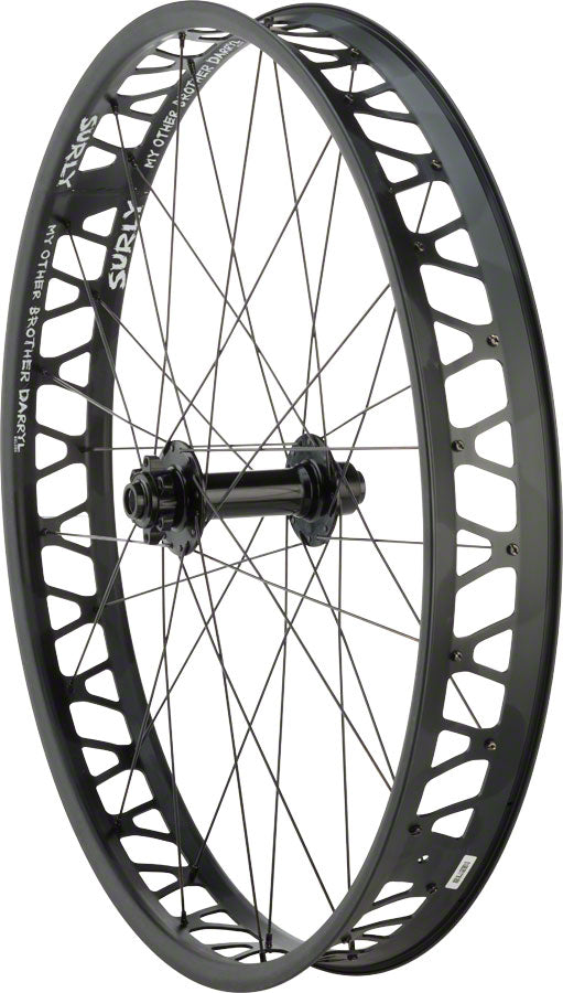 Quality Wheels Bear Pawls / Other Brother Darryl Front Wheel - 26", 15 x 150mm, 6-Bolt, Black, 32H