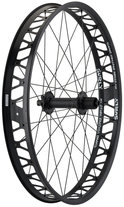 Quality Wheels Bear Pawls / Other Brother Darryl Rear Wheel - 26" Fat, 12 x 197mm, 6-Bolt, HG 11 MTN, Black, 32H