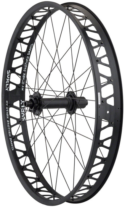Quality Wheels Bear Pawls / Other Brother Darryl Rear Wheel - 26" Fat, 12 x 197mm, 6-Bolt, HG 11 MTN, Black, 32H
