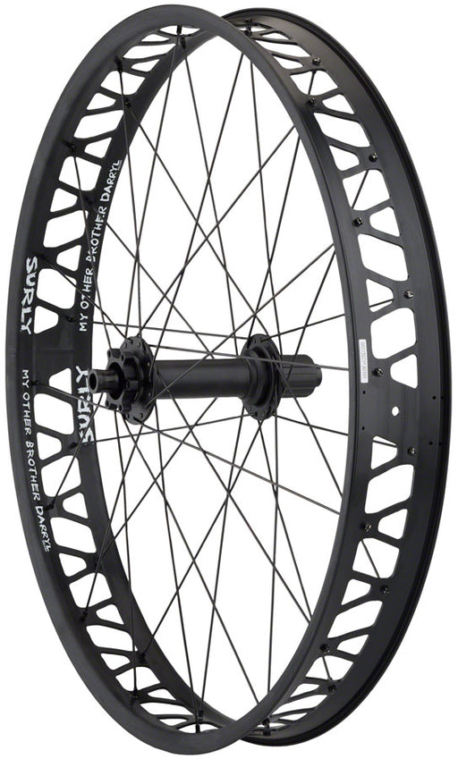 Quality Wheels Bear Pawls / Other Brother Darryl Rear Wheel - 26" Fat, 12 x 197mm, 6-Bolt, HG 11 MTN, Black, 32H