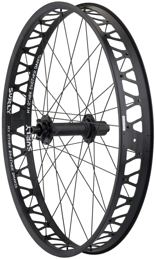 Quality Wheels Bear Pawls / Other Brother Darryl Rear Wheel - 26" Fat, 12 x 197mm, 6-Bolt, HG 11 MTN, Black, 32H