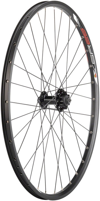 Quality Wheels Value Double Wall Series Disc Front Wheel - 26", QR x 100mm, 6-Bolt, Black, Clincher, 32H